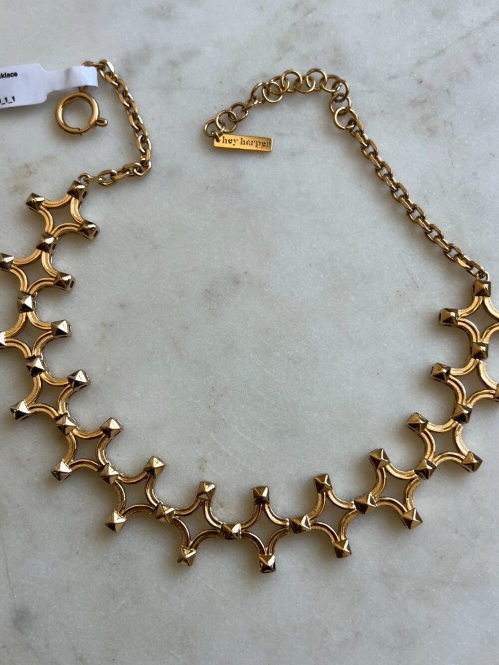 Brand New Hey Harper Gold Estrela Necklace